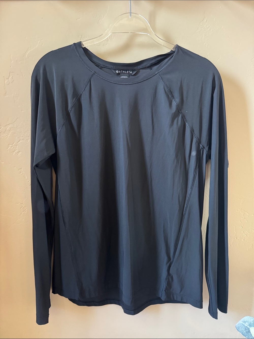 Athleta Long Sleeve Crew Neck Top - Black